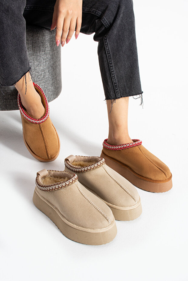 Dámské boty Tia, 4 cm, hnědé, délka ke kotníkům, odolná podrážka, pohodlné, s kožešinou uvnitř, teplé, model Ug, kotníkové boty - 5