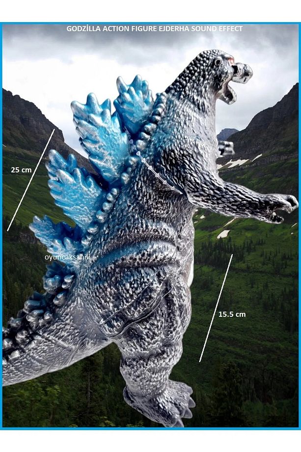 Godzilla 25 Cm Sesli Soft Dinozor Aksiyon Figürü Dinazor - 2