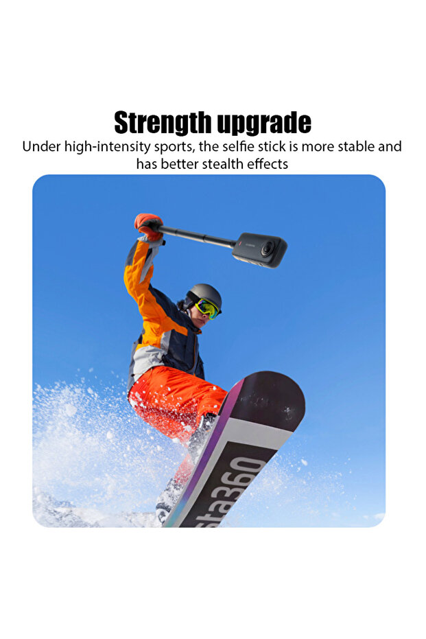 Carbon Fiber Invisible Selfie Stick Rotary Handle Tripod Panoramic Action Camera Stick Phone Stab... - 4