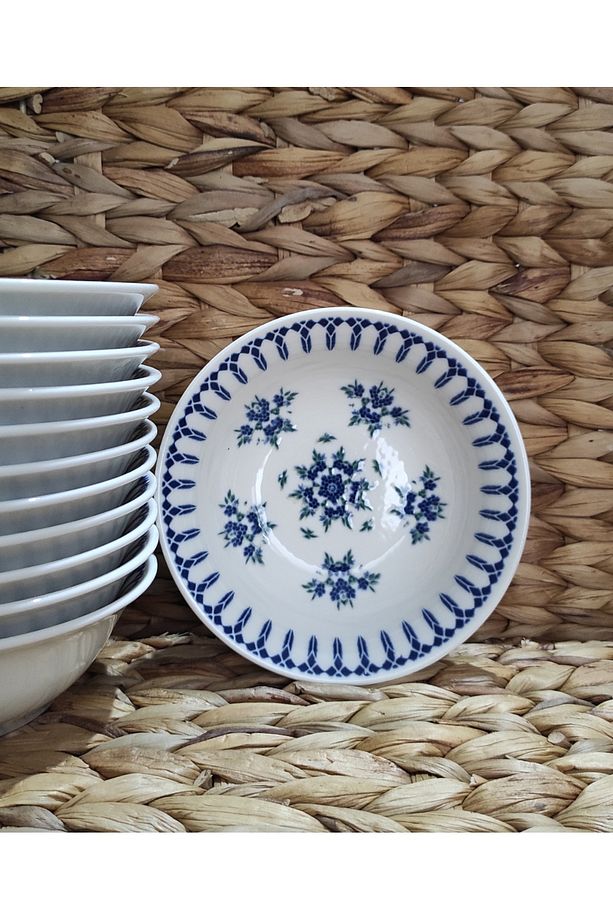 Porselen Ada 17 Cm 12 Adet (KÜÇÜK) Çukur Yemek Tabak - 1