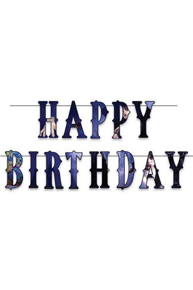 Wednesday Addams Happy Birthday Text 180 Cm