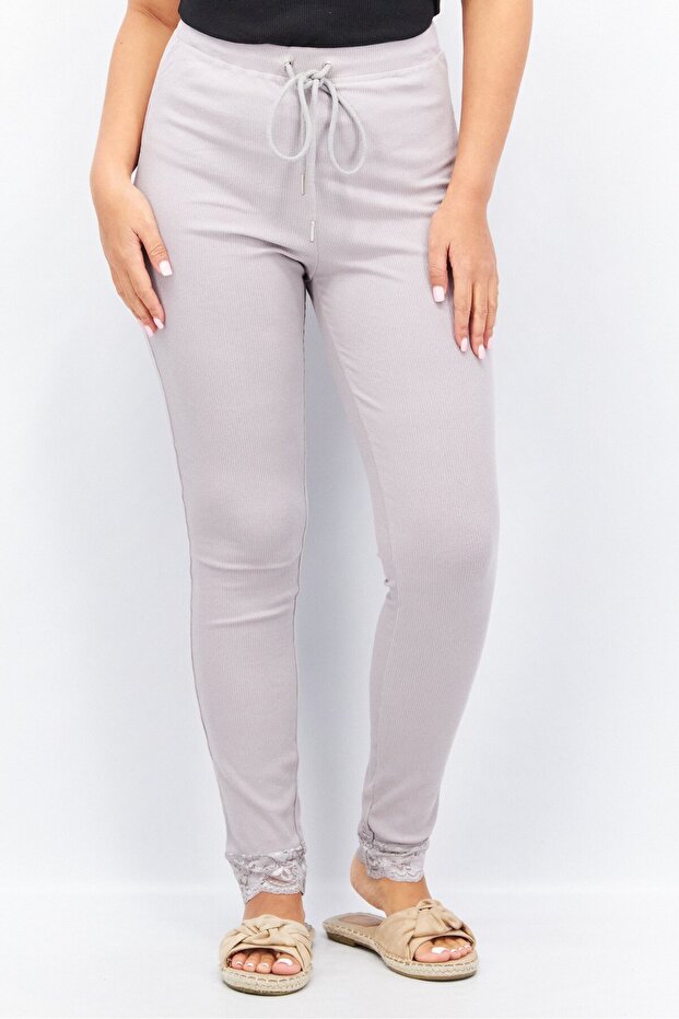 Women Hight Rise Textured Leggings, Grey