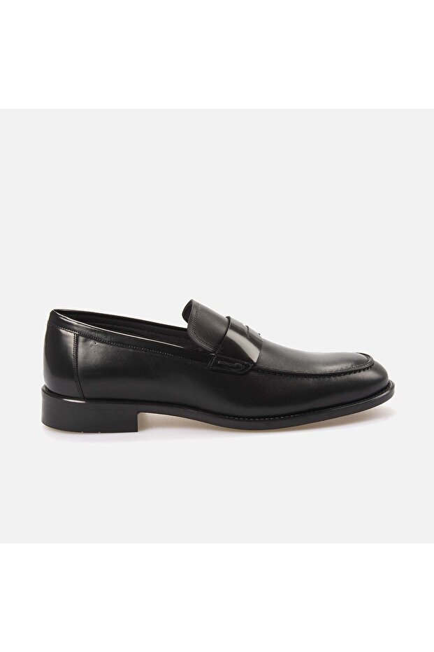 Men's Genuine Leather Pvc Sole Black Classic Shoes