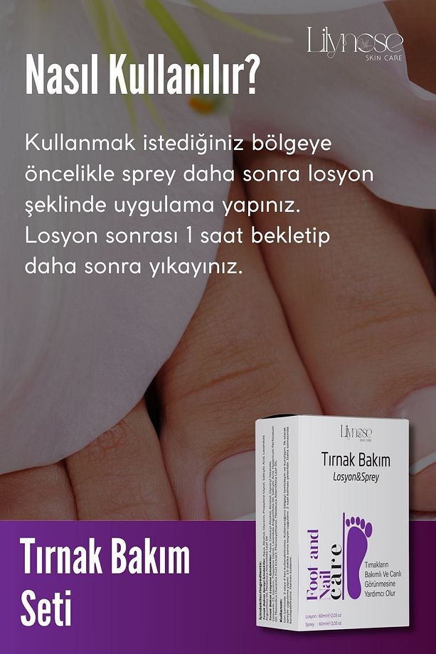 Ayak ve Tırnak Bakım Losyon&Sprey Seti Tırnak Mantarını Gidermeye Yardımcı Set - 5