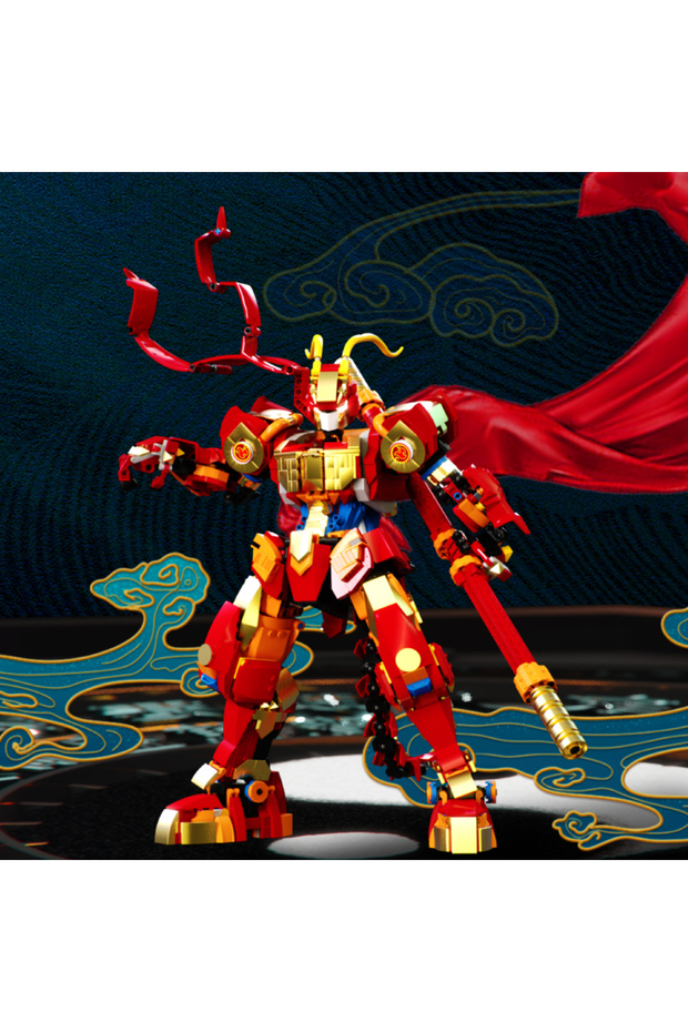 Black legend wukong monkey king mech building blocks 80012 journey to the west wukong robot mecha m... - 2