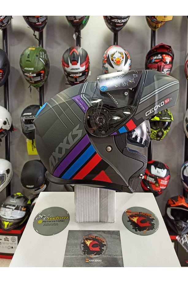 Gecko SV B1 Mat Renkli Çene Açılır Kask - 1