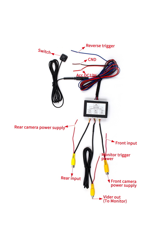 Car Parking Video Channel Converter Auto Switch Front Side/Rearview Rear View Camera Control Box ... - 2