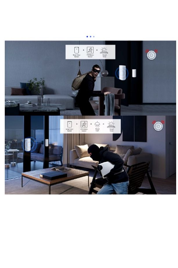 Kullanımı Kolay Şık Tasarım Kablosuz Kapı, Pencere, Dolap, Çekmece İçin Manyetik Wİfi Sensörlü Alarm - 3