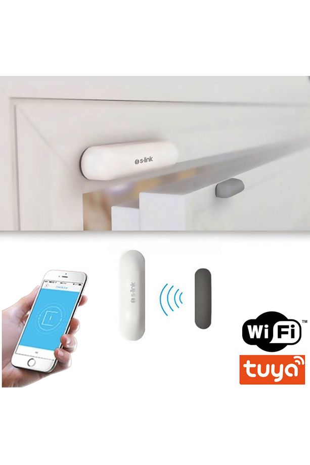 SL-eg01 Kablosuz Kapı ve Pencere Manyetik Sensörü Wİ-Fİ telefon tuya destekli KAPI SENSÖRÜ - 1