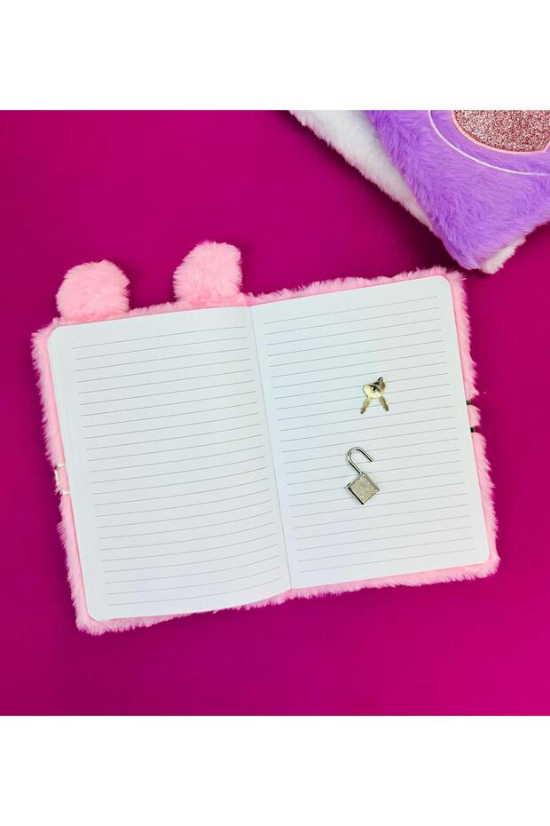 Plush Rabbit Heart Notebook - 2