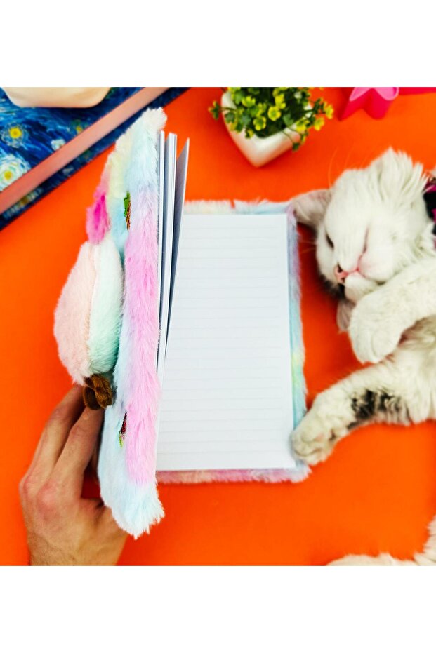 Cute Fruit Embossed Plush Notebook - 2