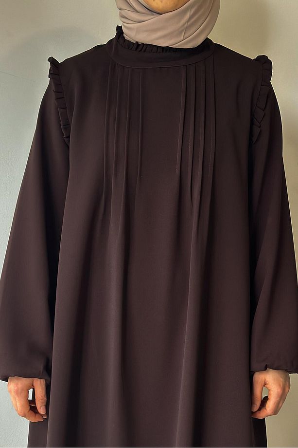 Nilüfer Elbise- Acı kahve - 2
