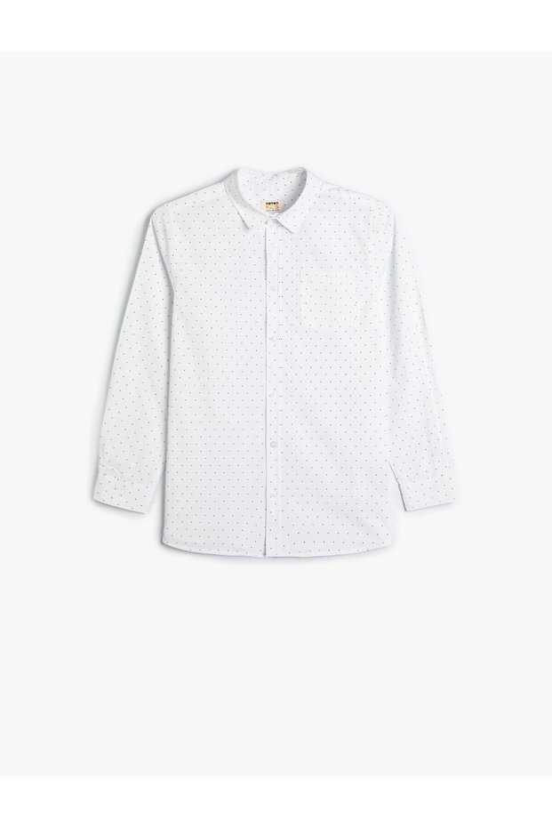 Polka Dot Classic Shirt Long Sleeve Cotton