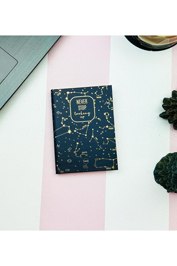 Star Map Designed Hard Cover Mini Notebook - 1