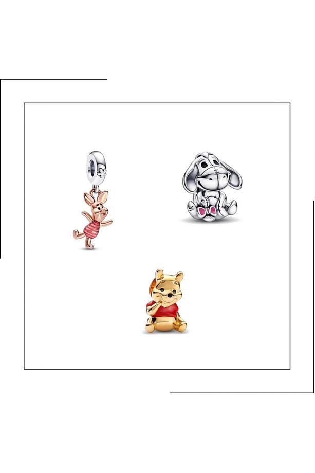 Winnie piglet eeyore 3lü set charm - 1
