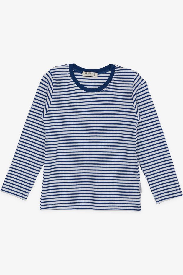 Girls & Boys Baby Boy Long Sleeve T-shirt Striped 9 Months-3 Years Old, Dark Blue