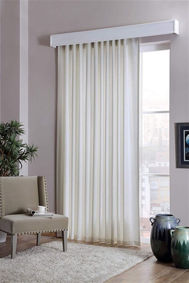 Luxe Ecru Color Satin Sunshade Curtain