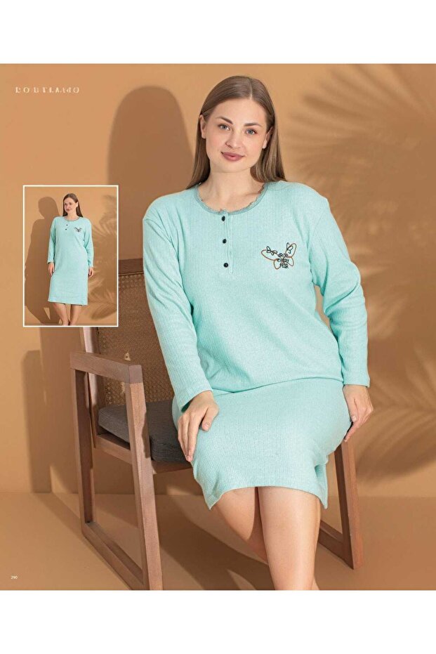 Report Long Sleeve Battal Size Nightwear