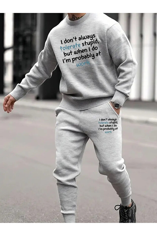 Unisex New Season Cotton Hooded Sweatshirt Sweatpants 2Li Set