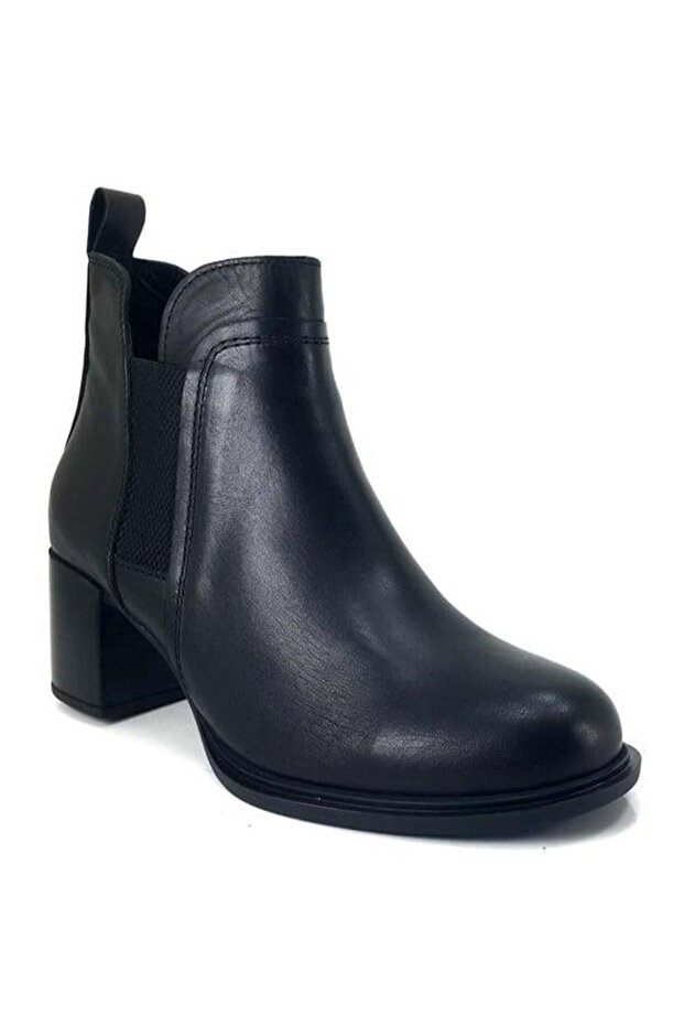 8025 Genuine Leather Daily Women's Boots-Black
