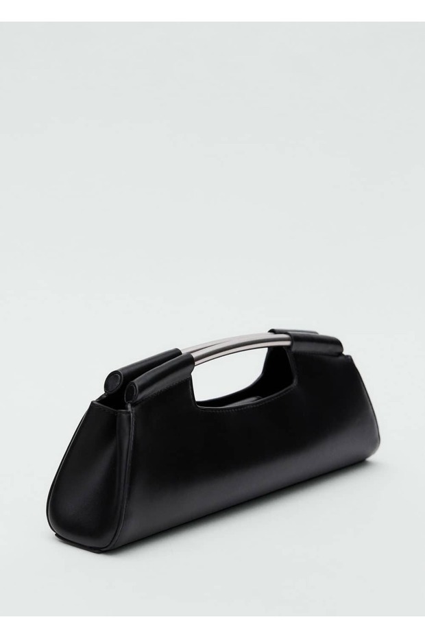 Leather Bag with Metal Handle
