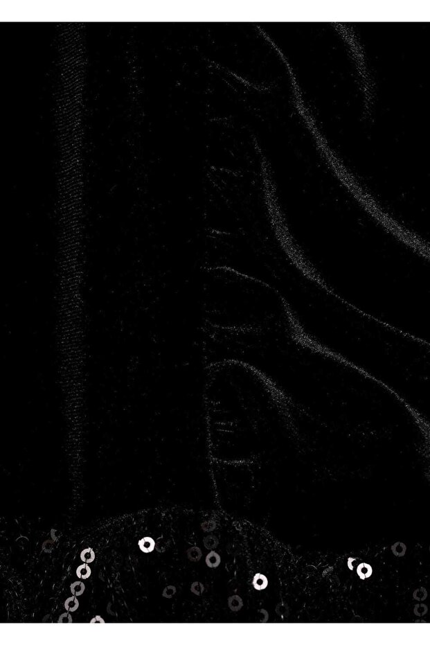 Payet Detaylı Kadife Bluz - 6