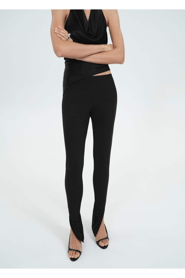 Paçaları yırtmaçlı tayt - 1