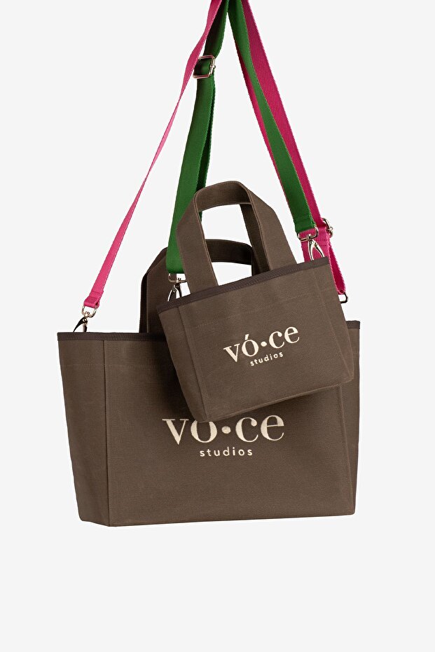 Kanvas Brown Mini Bag - 3