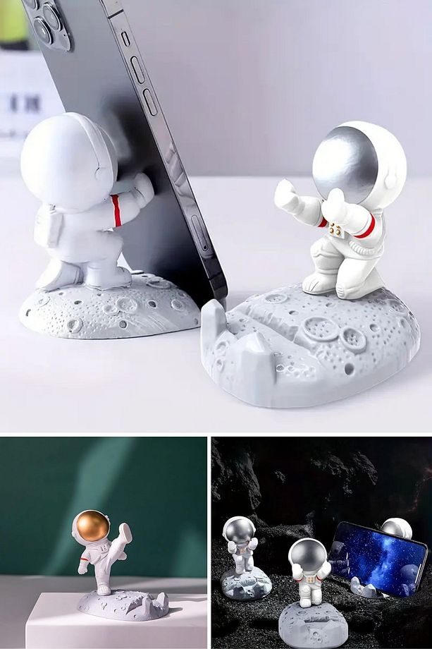 ® Mini Astronot Model Telefon ve Tablet Tutucu Standı - 2