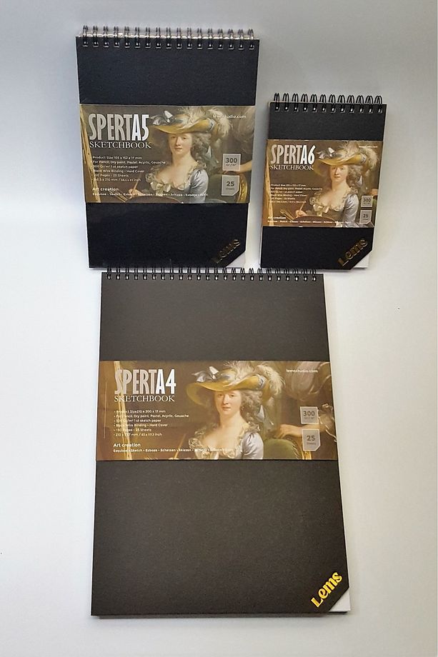 Sperta SET A6-A5-A4 Sketchbook 300gr 50 syf. 25 yaprak Sert Kapak Eskiz defteri - 4