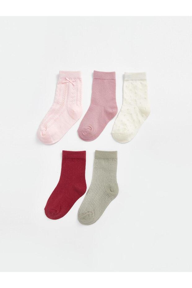 Lcw Baby Patterned Baby Girl Socks 5-Pack (W4)