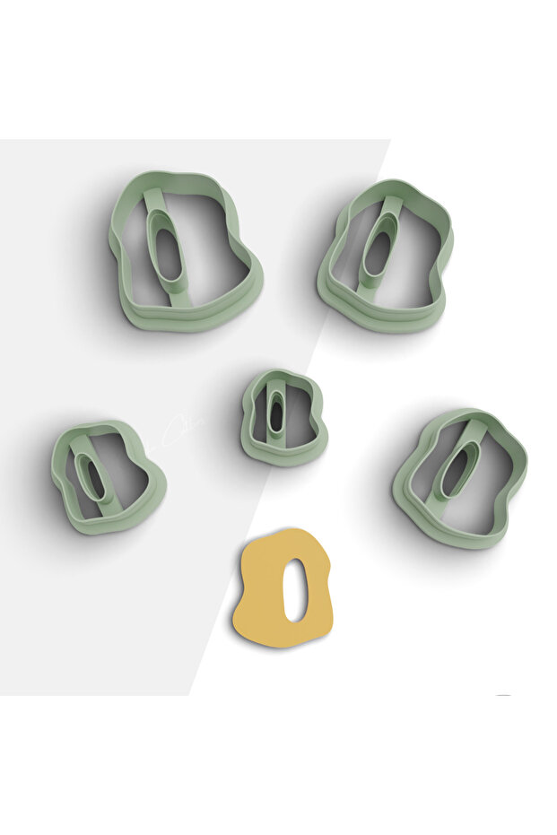 Organic Shaped Polymer Clay Mold, Jewelry Molds, Earring Mold, Clay Cutter, 5 Sizes, No: 883