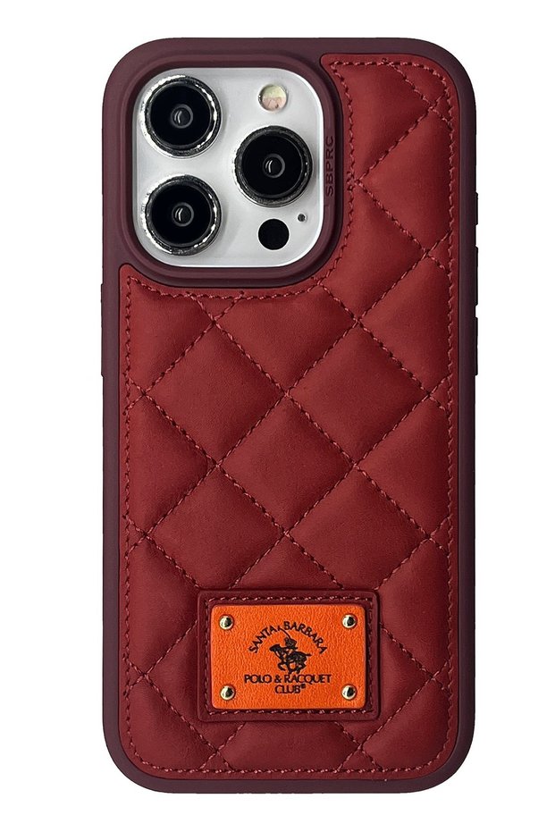 Sbprc iPhone 15 Pro Compatible Case Ogden Diamond Patterned Stitched Pu Leather Cover
