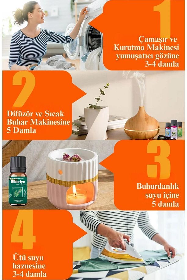 Başlangıç Seti 10 Adet - Saf Esansiyel Yağ - Oda Ve Ortam Kokusu - Aromatik Uçucu Yağ 10x10ml - 3