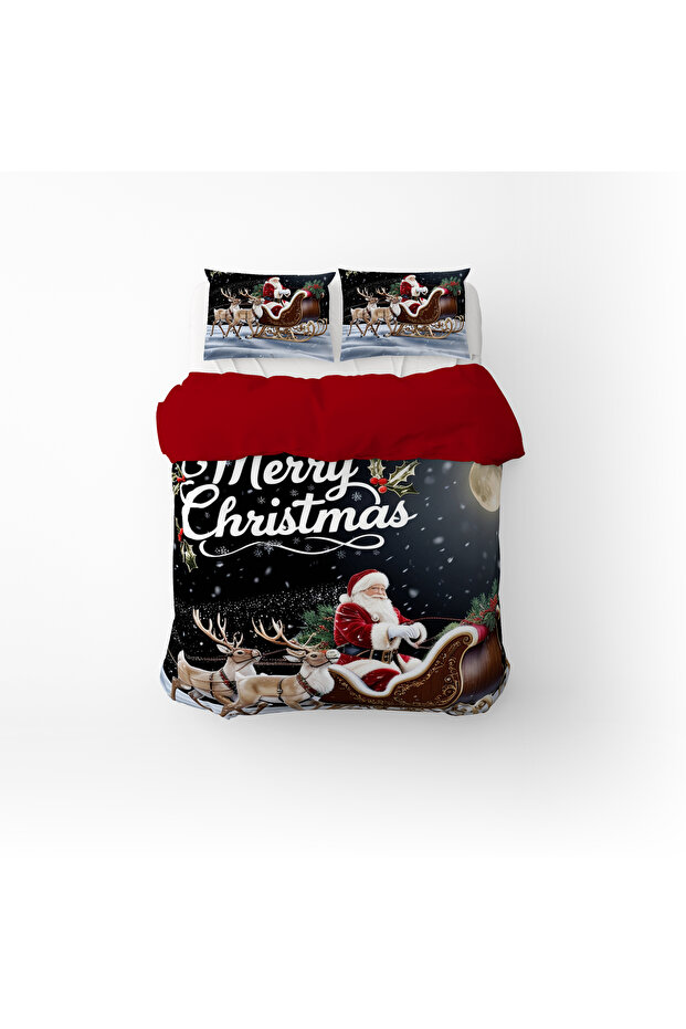 Christmas Themed Christmas Patterned Double Duvet Cover Set