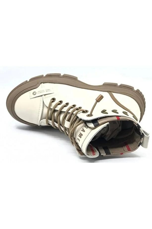 Fade Memory Kaucuk Kaymaz Taban Unisex Kadın Bot Bej - 2