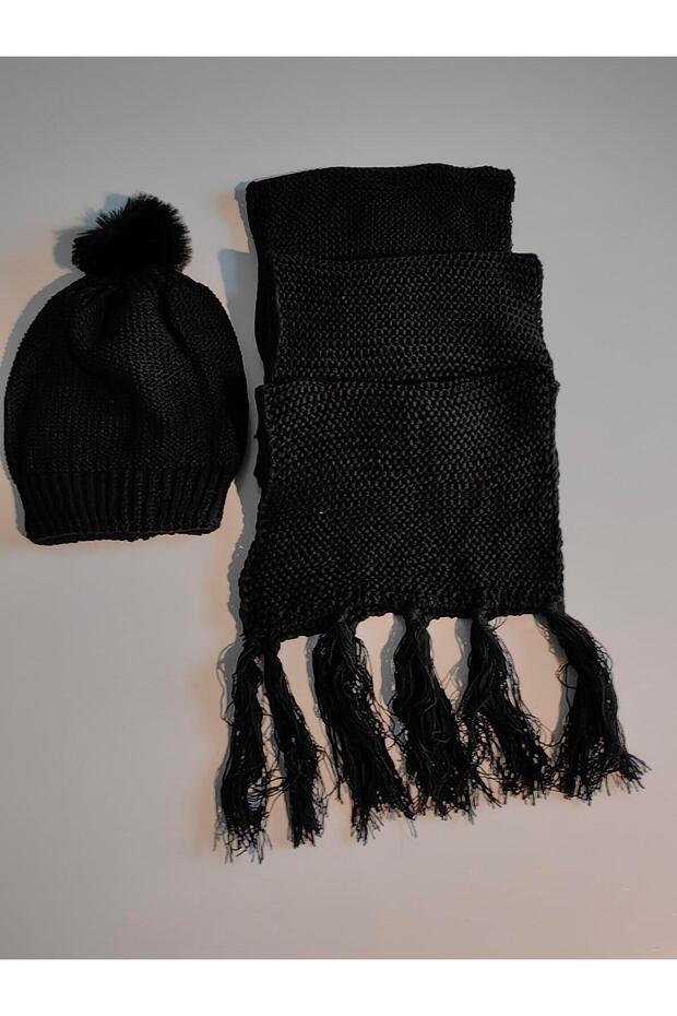 Suyutti̇ Knitted Scarf Hat 2-Piece Set 24490-01-001