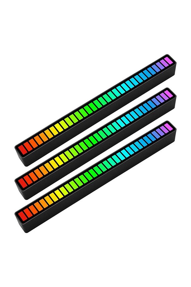 Sese Duyarlı Rgb Ritim Işığı Ambiyans Aydınlatma Ekolayzer Led Usb Girişli Led Bar - 2