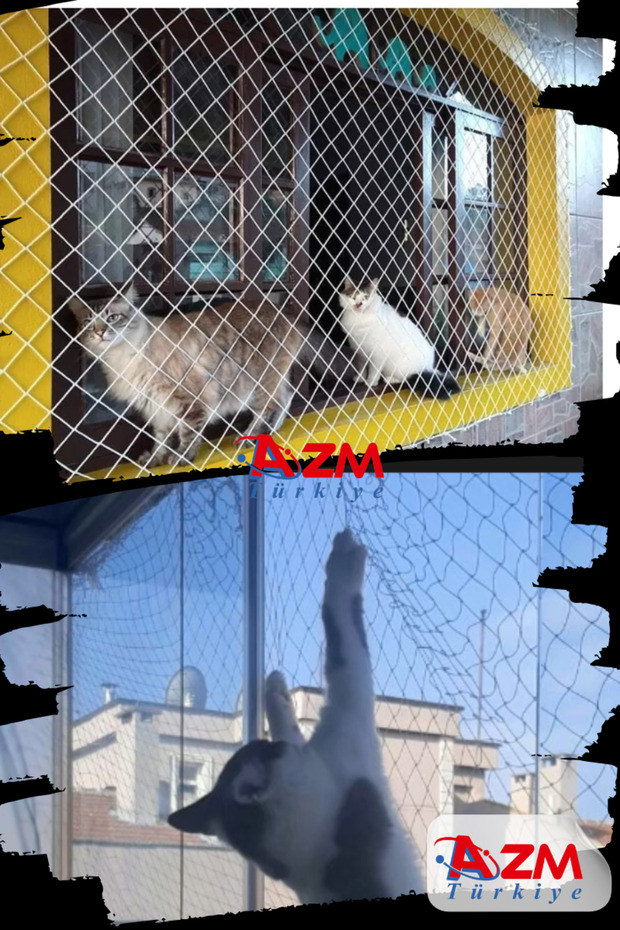 2.5X5 m Balcony Net - Bird and Cat Protection Net, Python, Anti-Hook and Dowel Net - 6