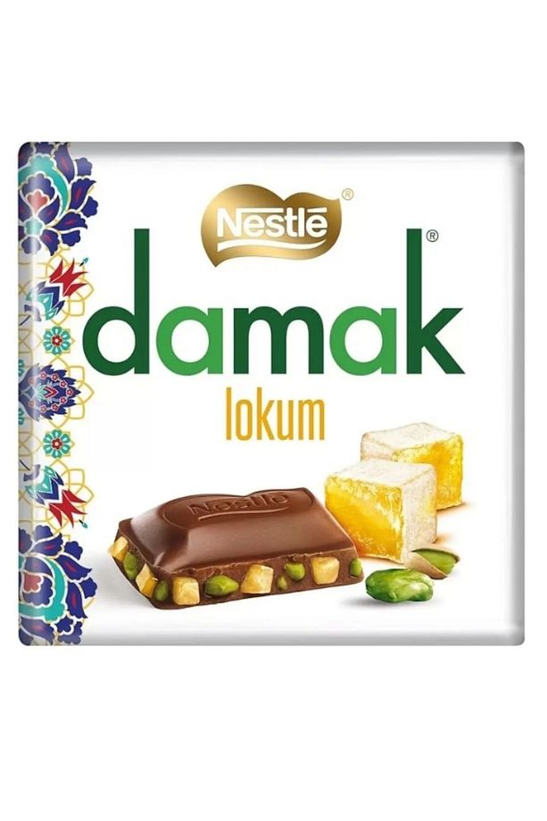 Türk Lokumlu Kare Çikolata 60 Gram x (6 Adet) - 1