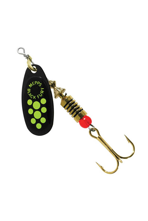 Black Fury Fishing Spoon C.Black-Green No:3