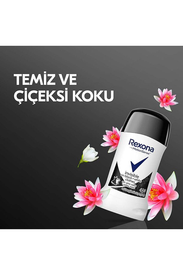 Kadın Stick Deodorant Invisible Black White 40 ml X2 - 4