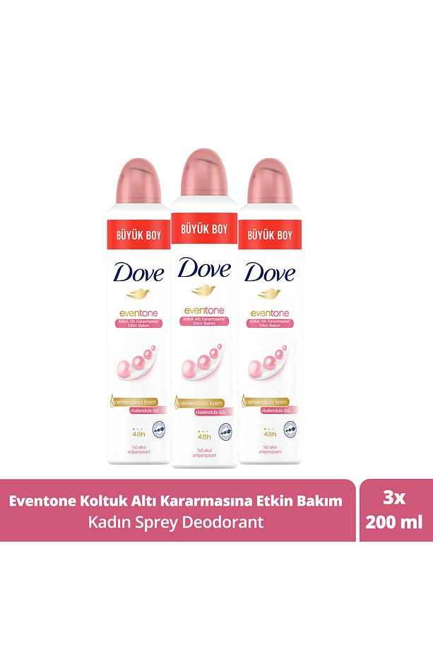 Kadın Sprey Deodorant Eventone Kalendula Özü Büyük Boy 200 ml X3 Adet - 1