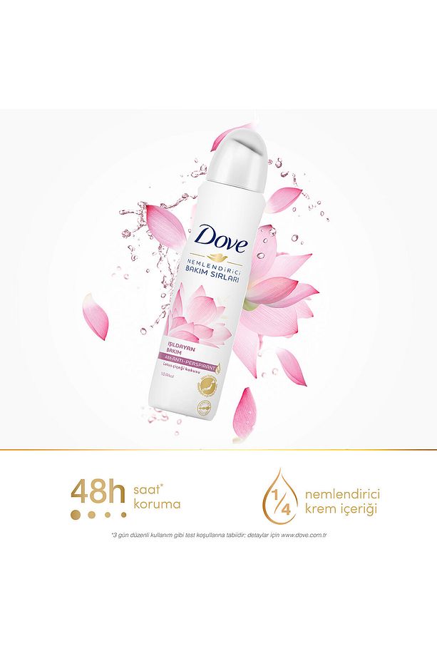 Kadın Sprey Deodorant Işıldayan Bakım Lotus Çiçeği Kokusu 150 ml X3 Adet - 4