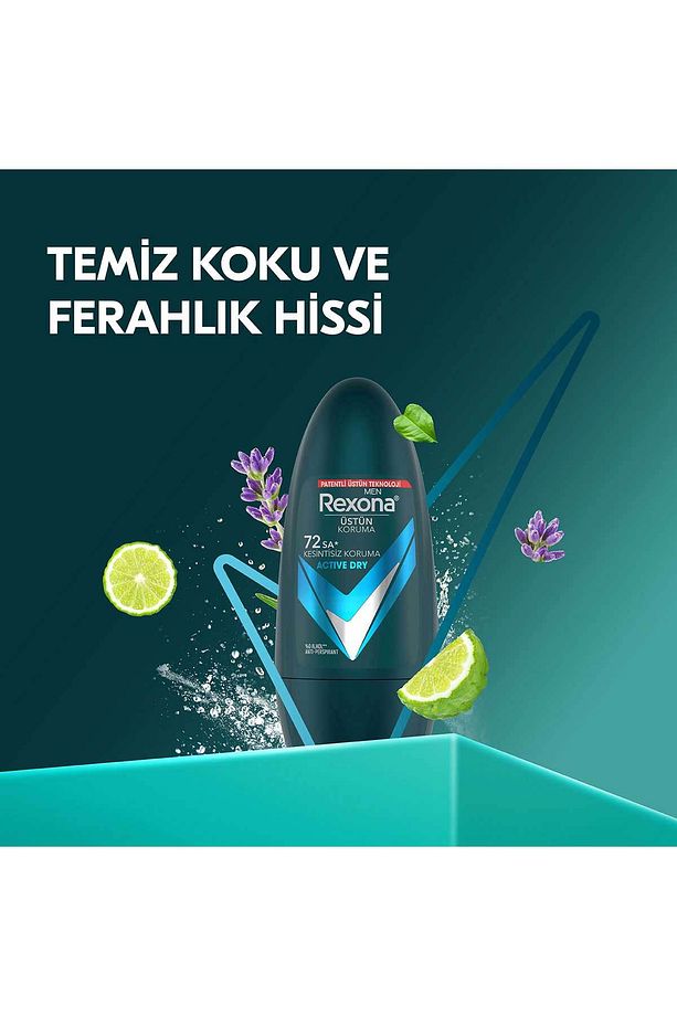 Üstün Koruma Erkek Roll On Deodorant Active Dry 72 Saat Kesintisiz Koruma 50 ml X2 - 5