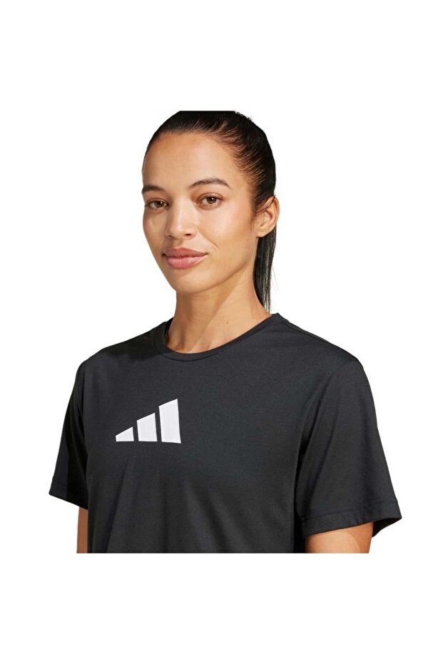 Train Essentials Big Logo Kadın Siyah Antrenman T-Shirt JG8614 - 4