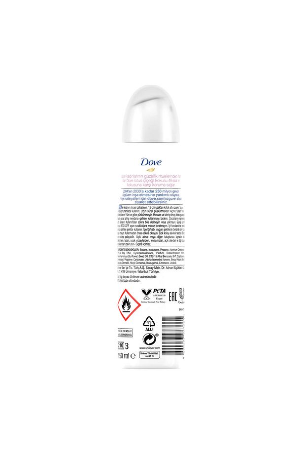 Kadın Sprey Deodorant Işıldayan Bakım Lotus Çiçeği Kokusu 150 ml X3 Adet - 8