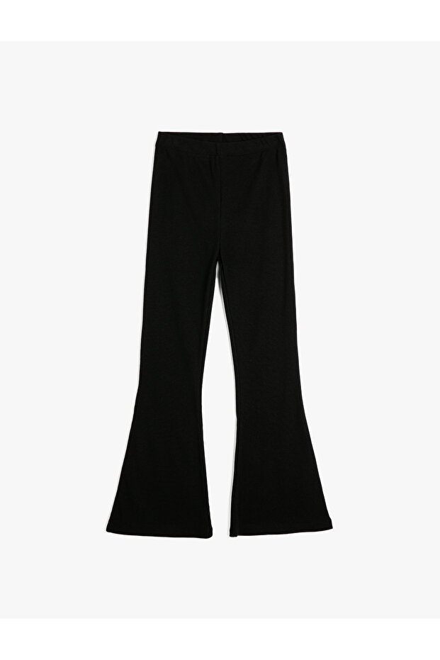 Basic Spanish-Style Trousers with Elastic Waistband