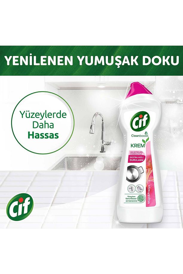 Krem Yüzey Temizleyici Frezya Ve Müge Çiçeği Klor Boya Fosfat Paraben Içermez 750ml 4adet - 6