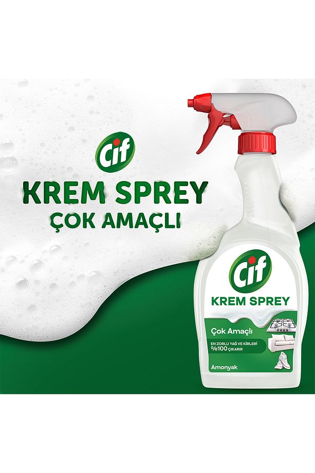 Krem Sprey Çok Amaçlı Yüzey Temizleyici 750 ml X 3adet Mikrofiber Bez - 4